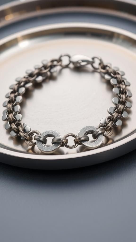 Metallic Mix Daisies In Silver And Hematite