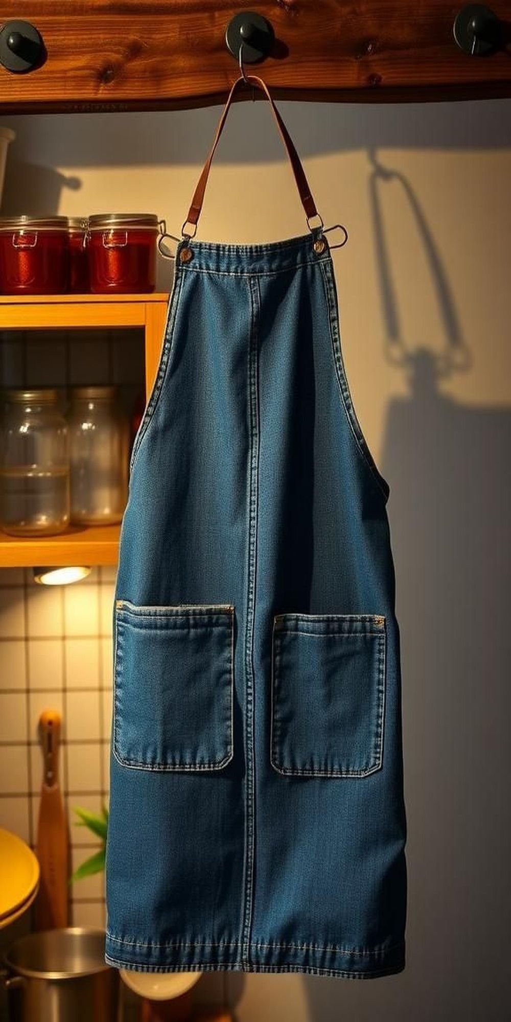 Upcycled Denim Aprons For Practical Kitchen Style