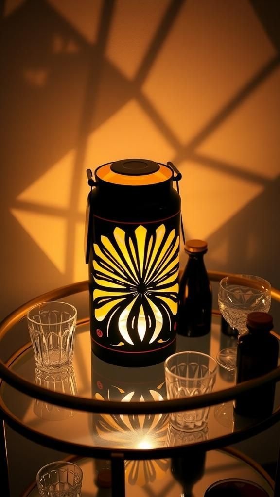 Art Deco Fan Rays And Glam Lines