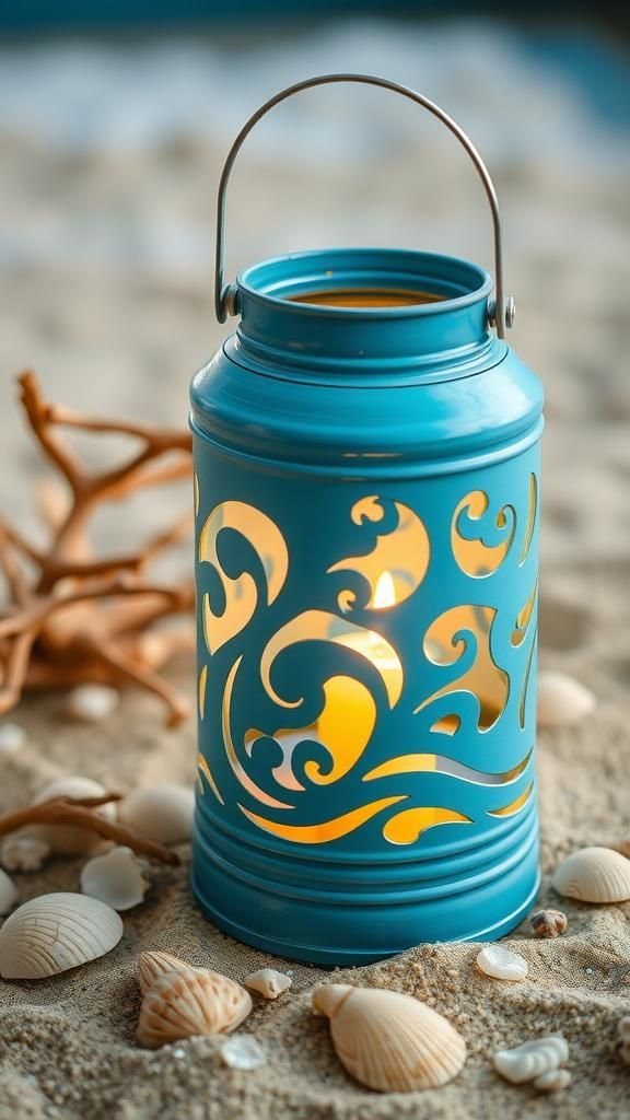 Coastal Wave Swirl With Beachy Glow