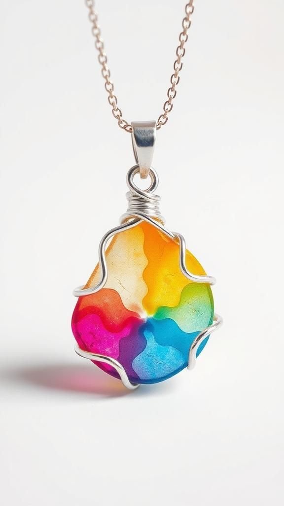 Chakra Stack Wrap With Rainbow Chips