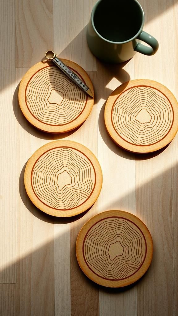 Topographic Lines Map For Wanderlust Sips