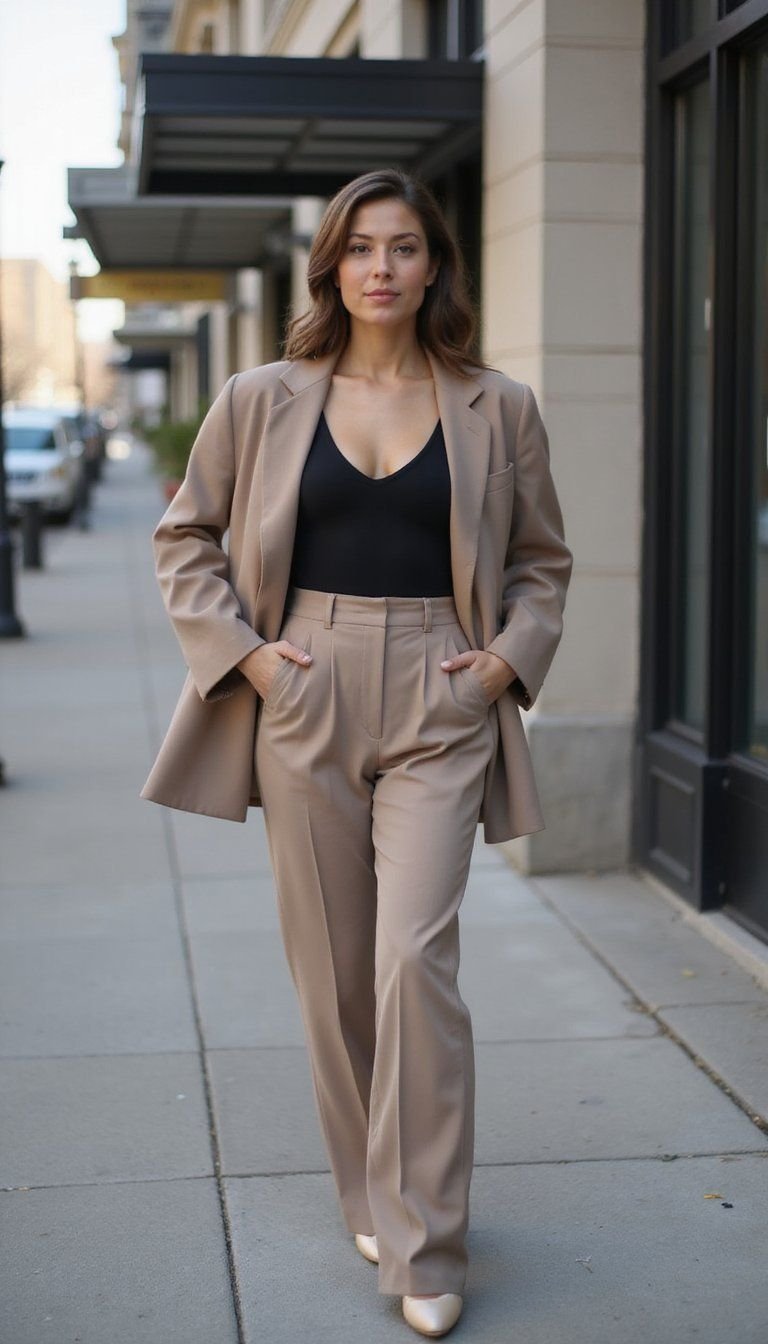 Ballet Leotard Under Tailored Blazer For Work