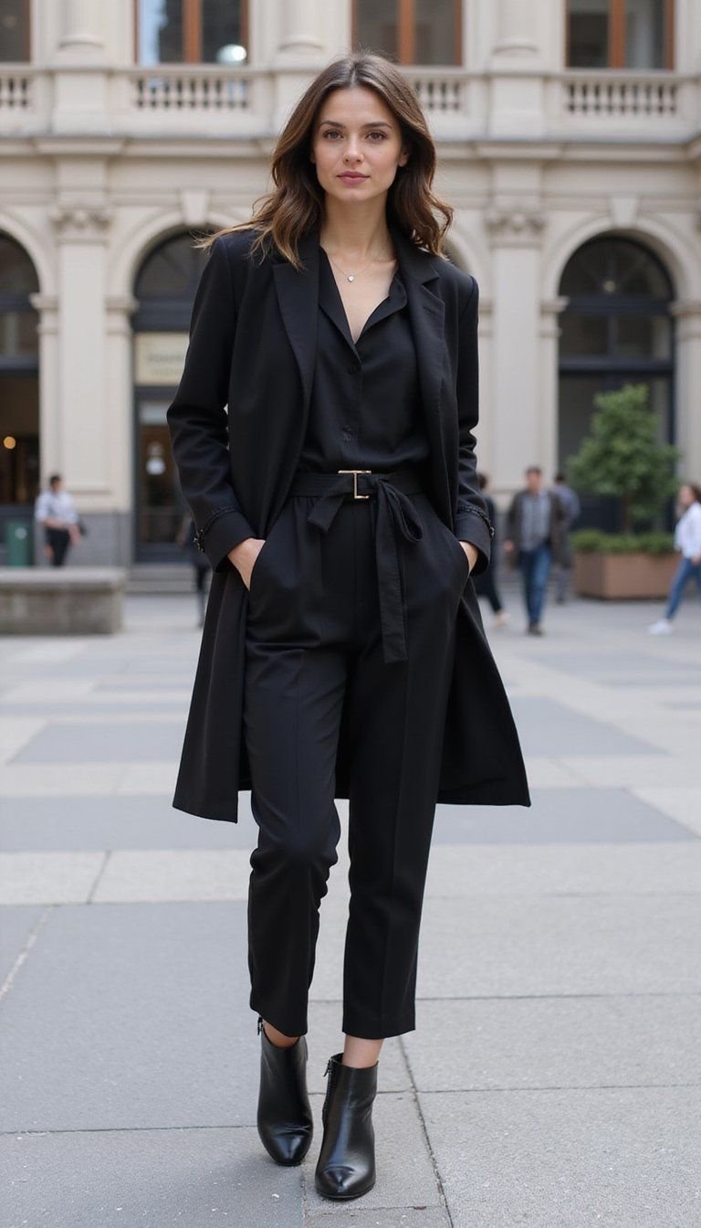 Tailored Jumpsuit With Lightweight Trench