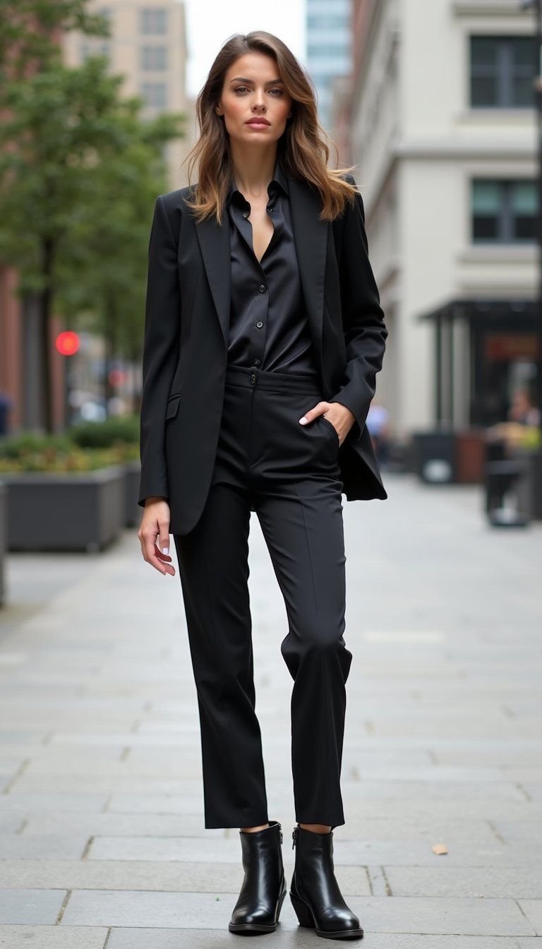 Tailored Suit Trousers And Polished Cowboy Boots Look