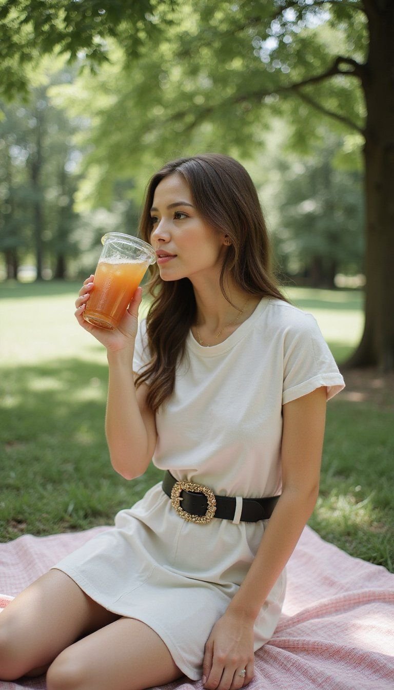 T Shirt Dress With Statement Belt