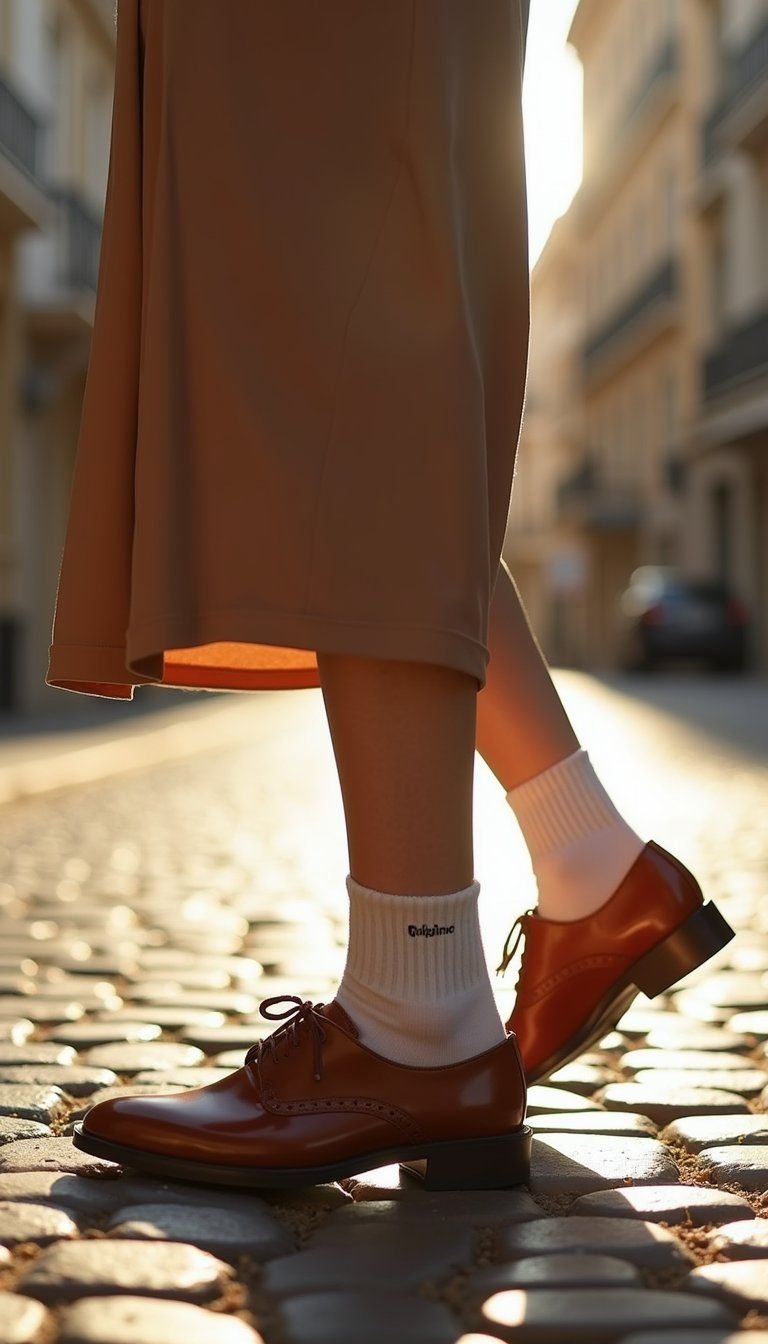 Oxford Shoes With Ankle Sock Romance