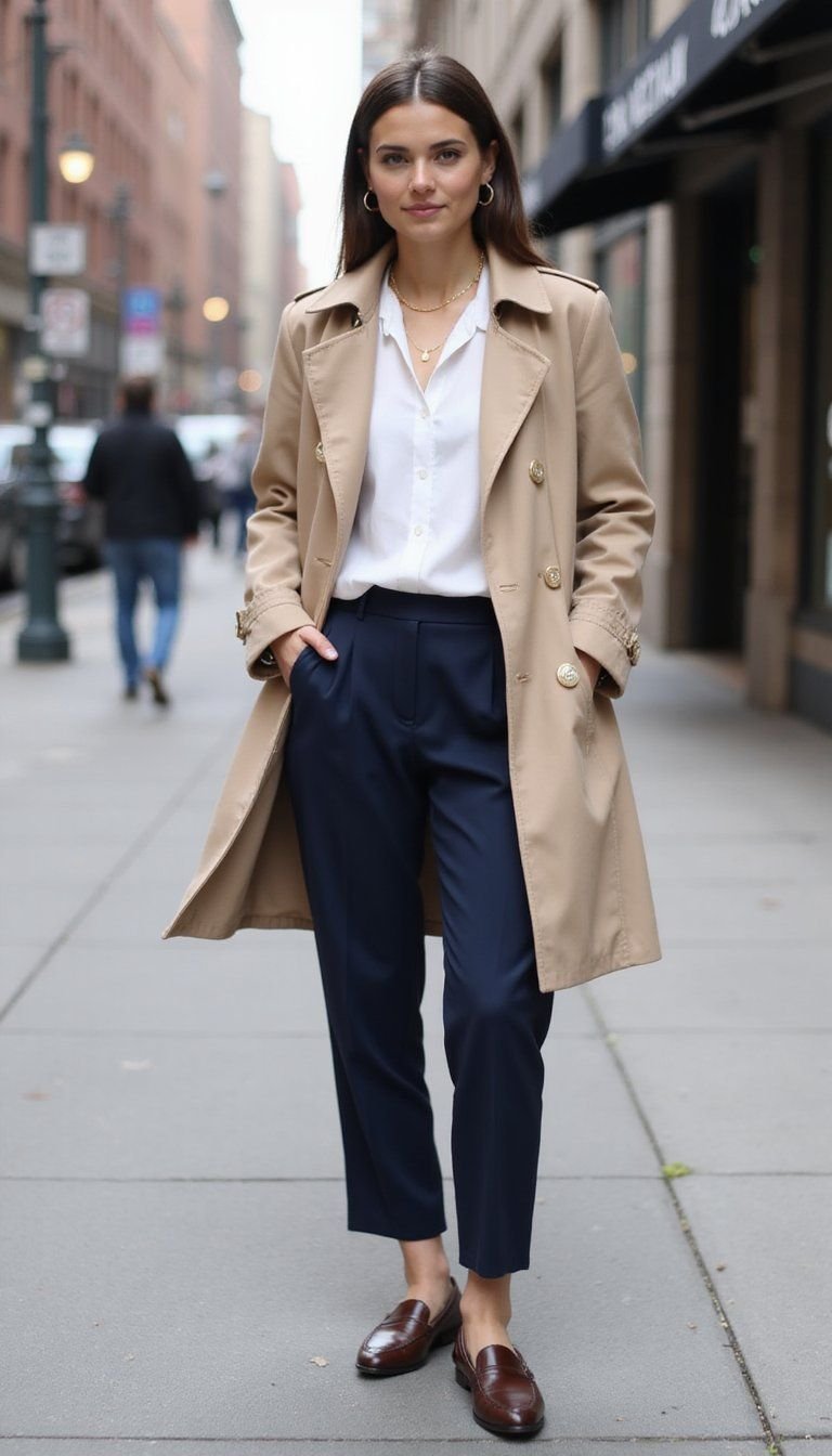 Classic Beige Trench For Timeless City Chic