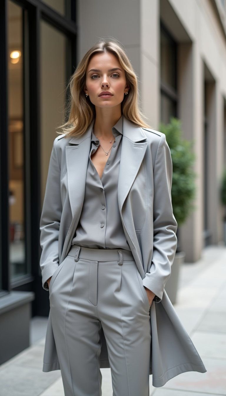 Trench Over Blazer For Smart Casual Layering