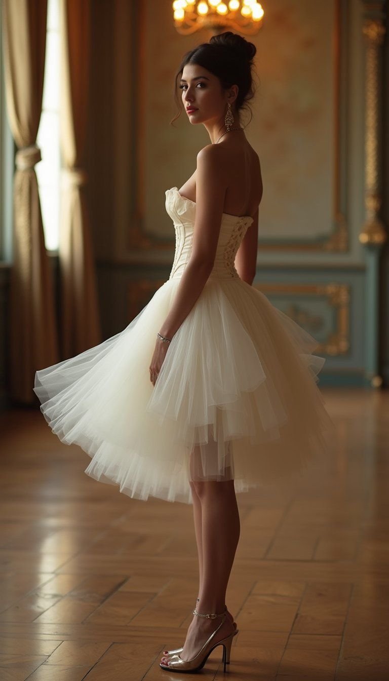 Corset Top And Tulle Skirt For Vintage Glam