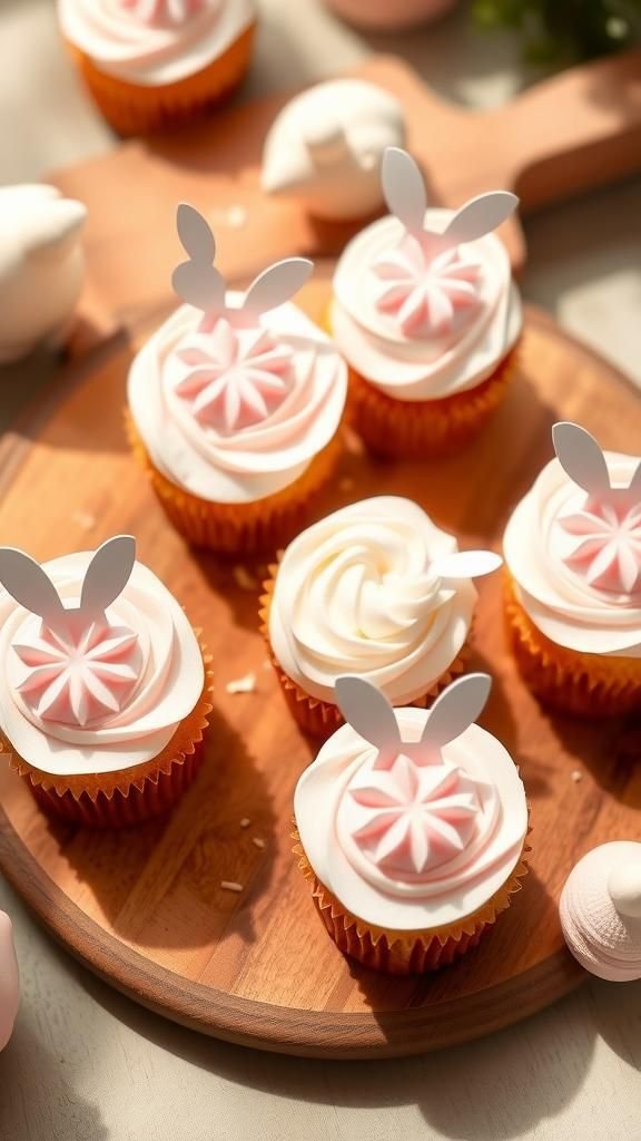 Bunny cupcake toppers that make treats wink