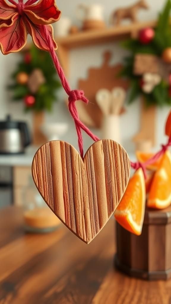 Cinnamon stick infused hearts for warm, cozy scent