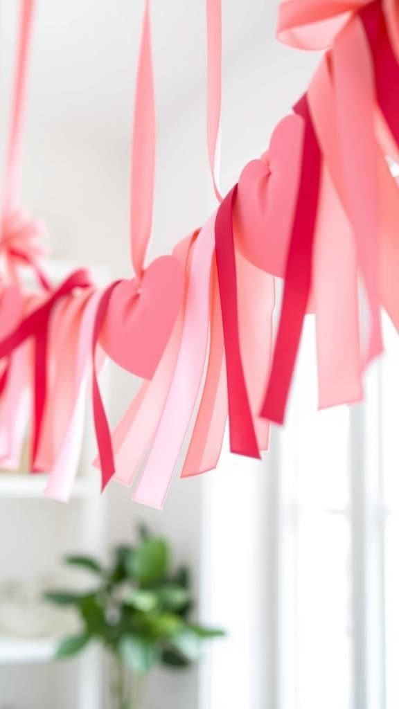 Ribbon and tassel hearts for layered movement