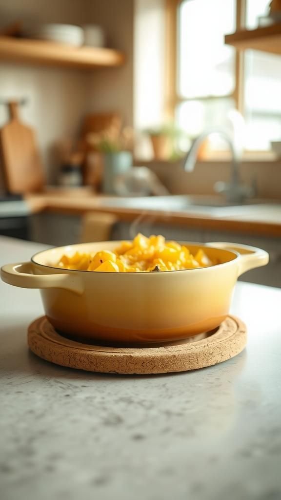 A textured trivet that holds heat and stories