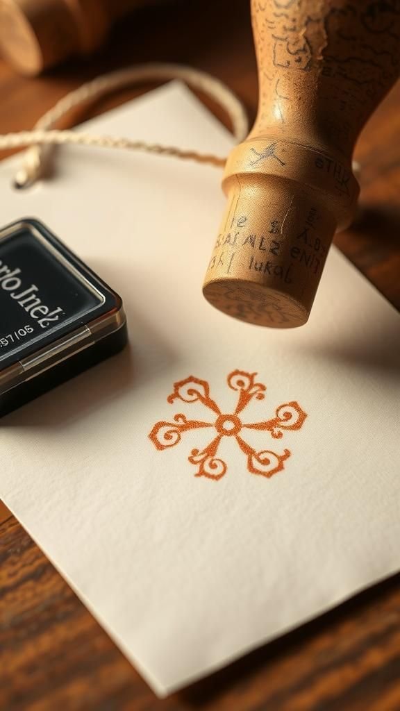 Cork stamps that add subtle ink textures
