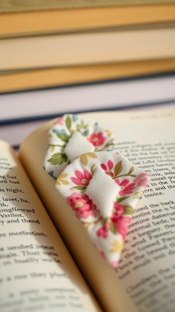 Corner bookmarks made from pretty scraps