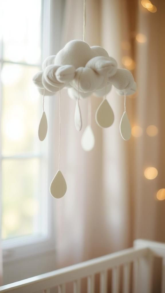 Dreamy felt cloud mobile for sleepy corners