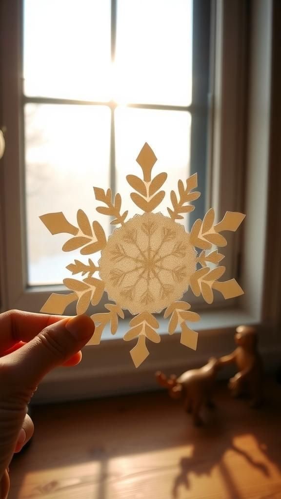 Classic six-point paper snowflake, simple and elegant