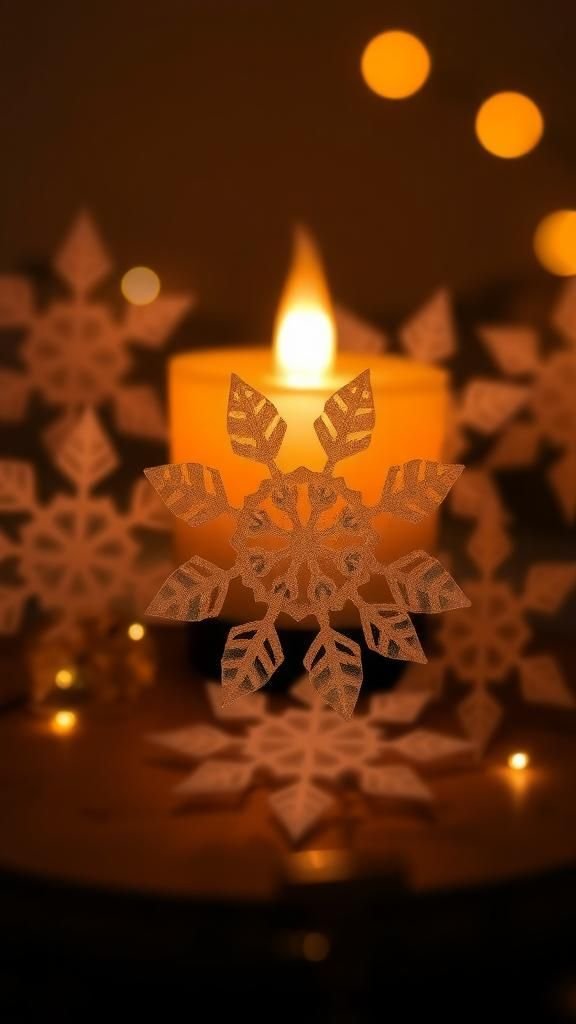 Translucent vellum snowflakes that glow softly