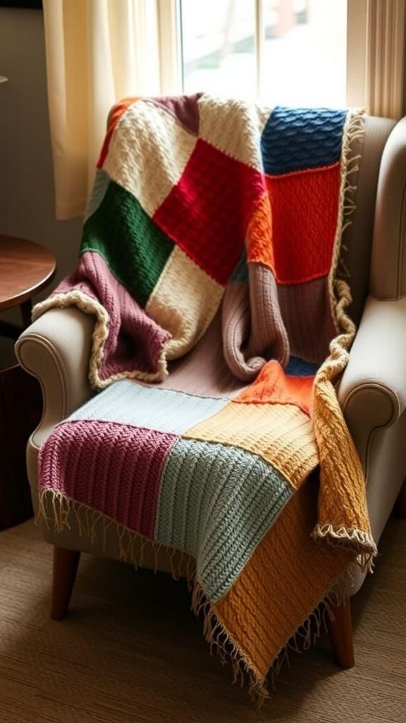 Patchwork lap throw that feels like a hug