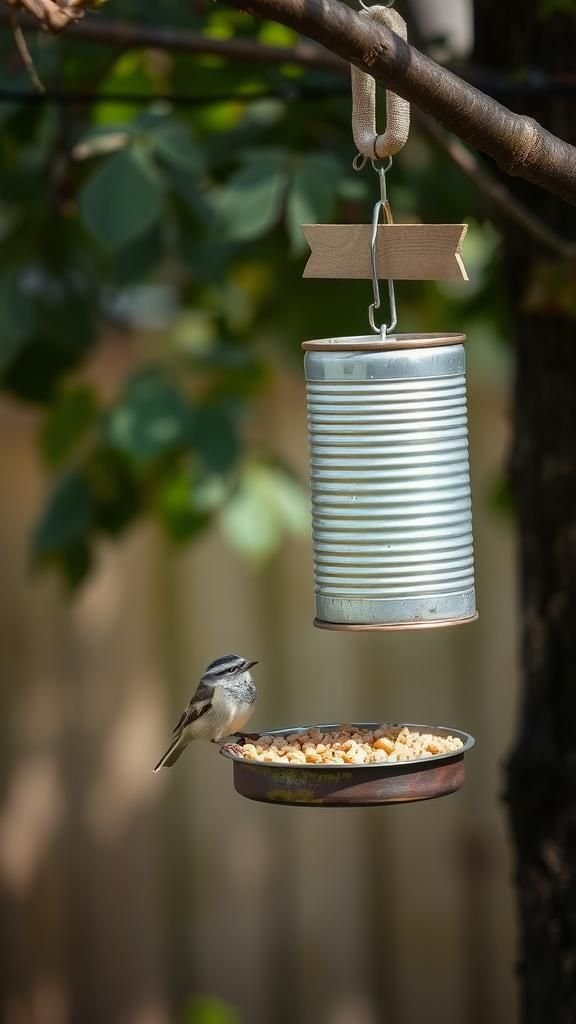 Bird feeder with a cozy platform and roof