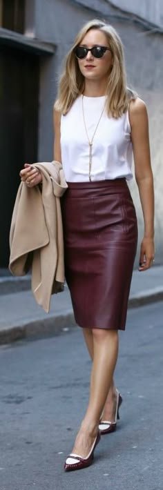 22 Best maroon skirt outfit ideas | maroon skirt, outfits, fashion 22 Best maroon skirt outfit ideas | maroon skirt, outfits, fashion - burgundy skirt outfit