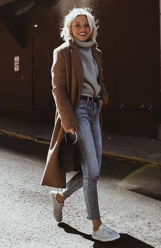 18 Simple Winter Outfit Ideas with Sneakers » Lady Decluttered 18 Simple Winter Outfit Ideas with Sneakers » Lady Decluttered - beige sweater outfit