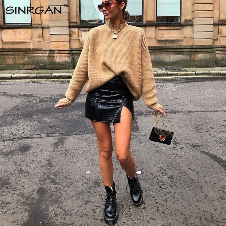 Pin page Pin page - black mini skirt outfit winter