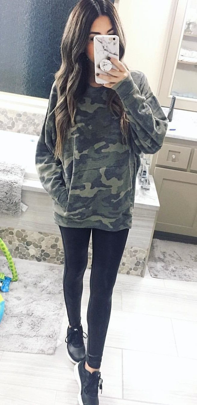 black leggings outfit winter