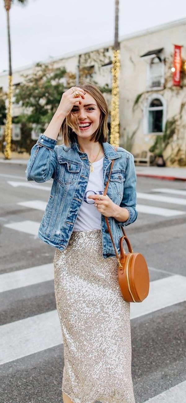 What to wear with sequin skirts What to wear with sequin skirts - sparkly skirt outfit
