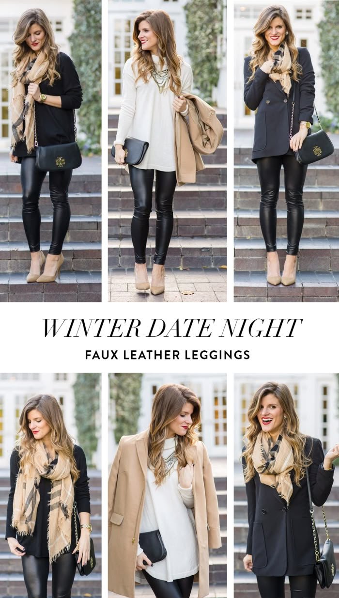 black leggings outfit winter
