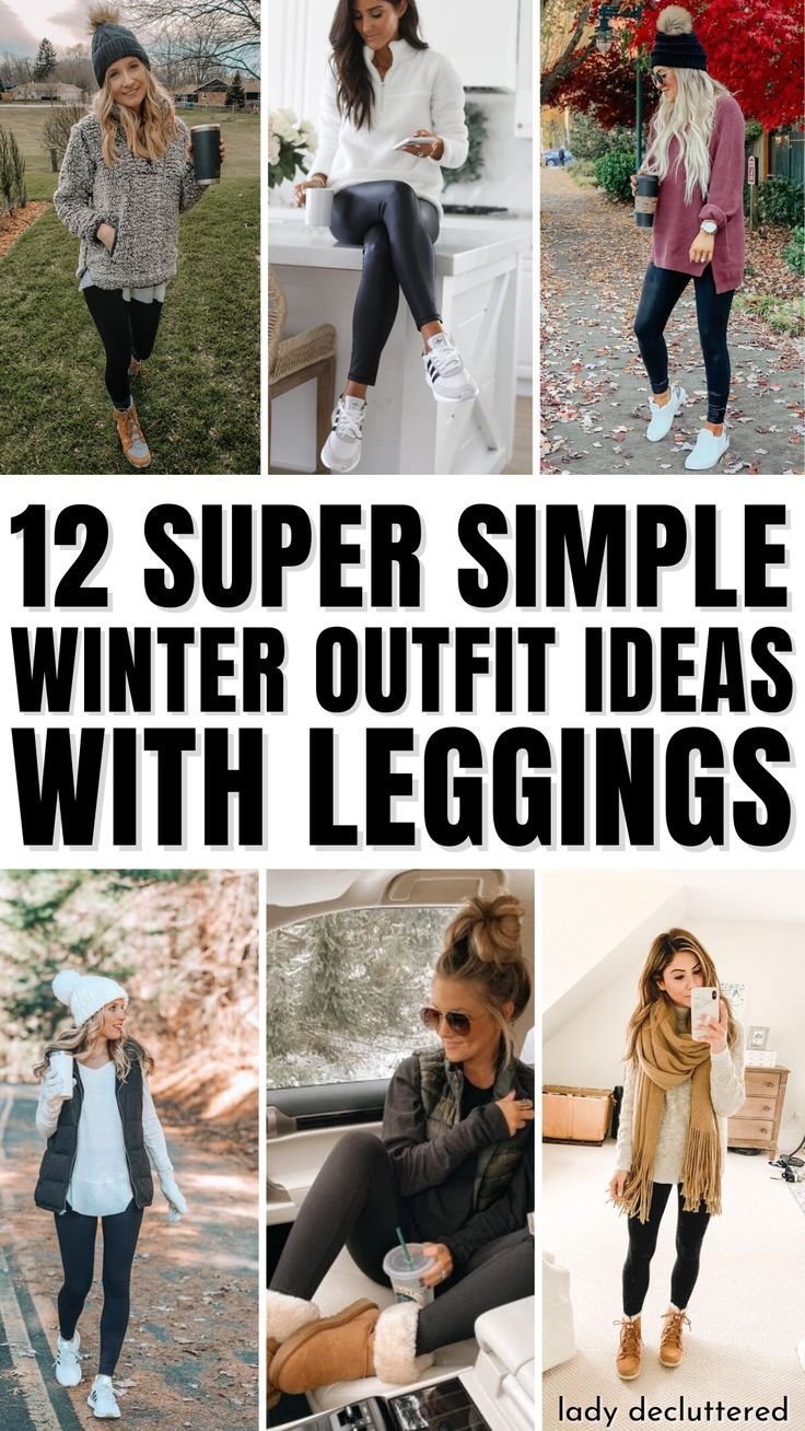 12 Super Simple Winter Outfit Ideas with Leggings 12 Super Simple Winter Outfit Ideas with Leggings - black leggings outfit winter
