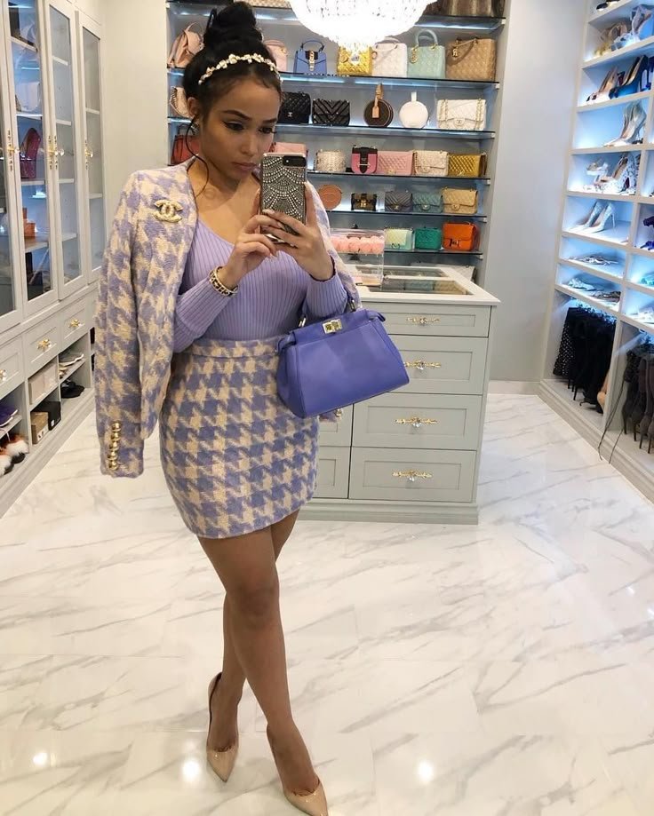 Pin page Pin page - houndstooth skirt outfit