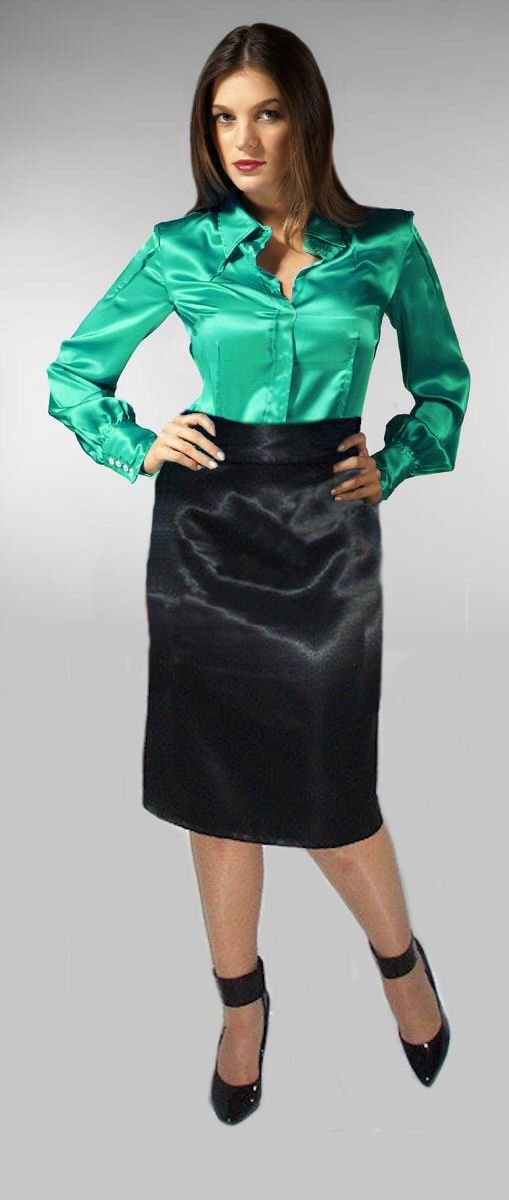 Pin page Pin page - green satin skirt outfit