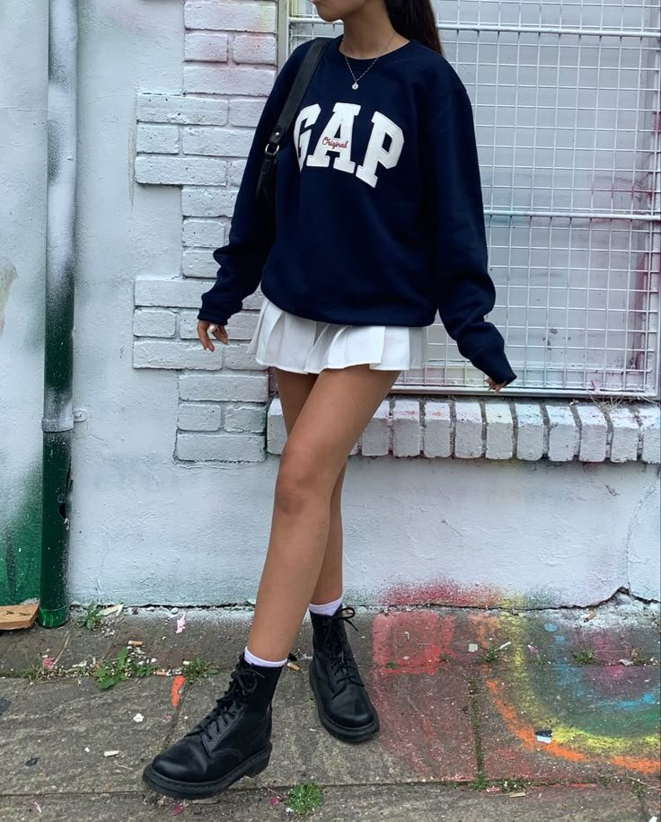 skirt and sweater outfit