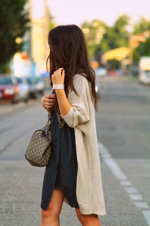 Oversized Cardigan With Plain Black Dress | Style, Fashion, Womens fashion Oversized Cardigan With Plain Black Dress | Style, Fashion, Womens fashion - beige sweater outfit