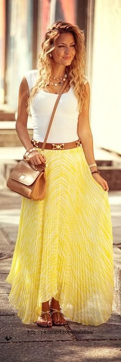 gold skirt outfit