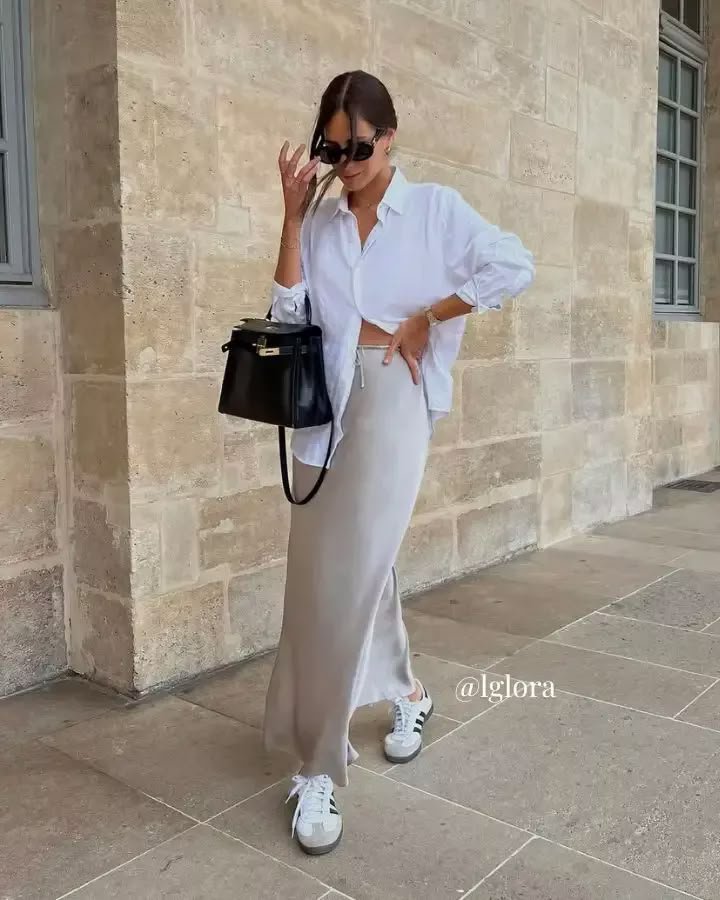 12 Ways Fashion Girls Are Wearing Satin Skirts This Season 12 Ways Fashion Girls Are Wearing Satin Skirts This Season - green satin skirt outfit