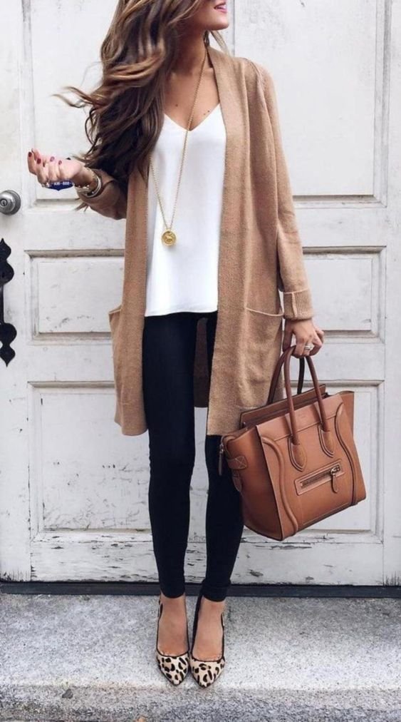 25 Classy Work Outfits For Effortless Office Style 25 Classy Work Outfits For Effortless Office Style - cardigans outfit for women