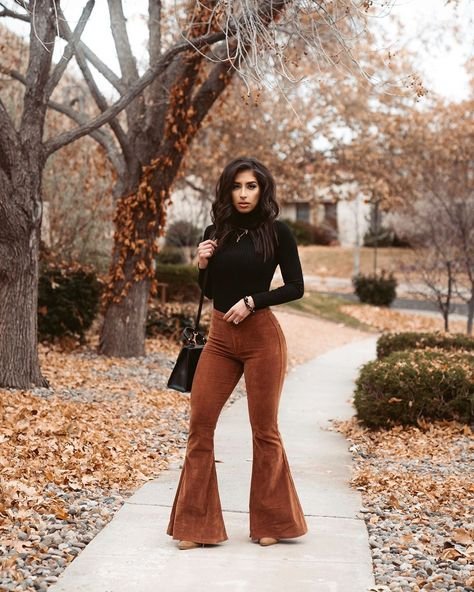 Brown Flared Leggings Brown Flared Leggings - brown flare leggings outfit